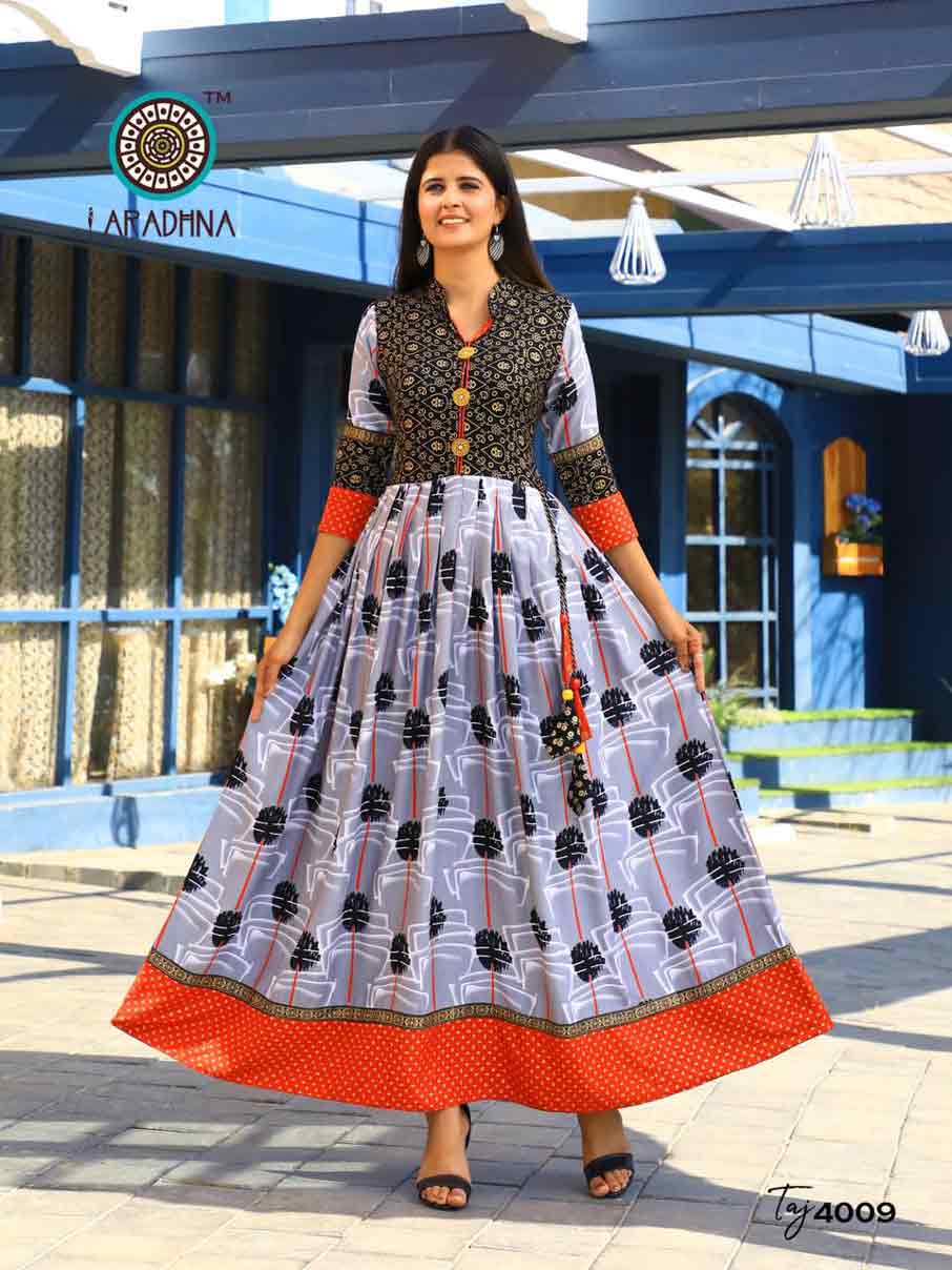 Taj Vol-4 Wholesale Round Printed Kurti Set Taj Vol-4 Wholesale Round Printed Kurti Set